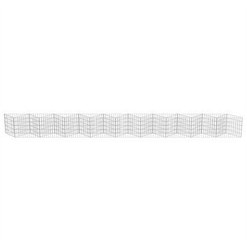 DOTMALL Zaun Gabionenwand aus verzinktem Stahl 630 x 30 x 50 cm (1St)