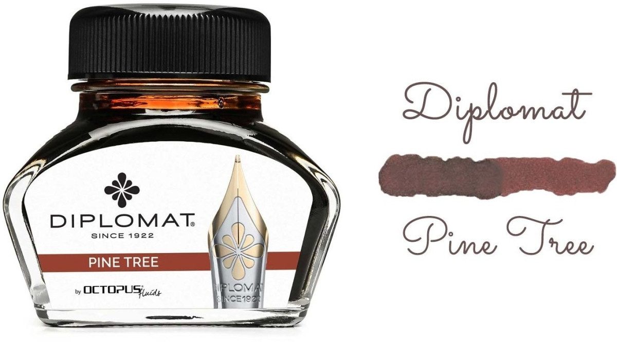Füllhalter Tintenglas Pinie Braun 30ml