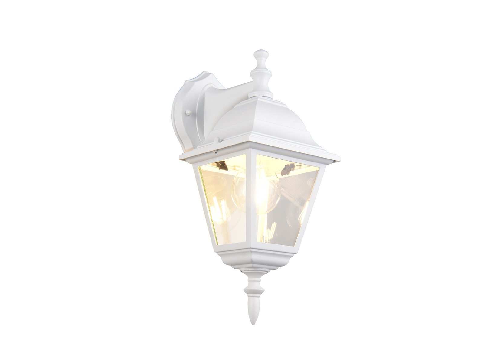 TRIO Leuchten LED Außen-Wandleuchte Landhausstil Laterne hängend Höhe 34cm, LED wechselbar, warmweiß, Außenleuchte zur Fassadenbeleuchtung, E27 Außenlampe Wand-Laterne