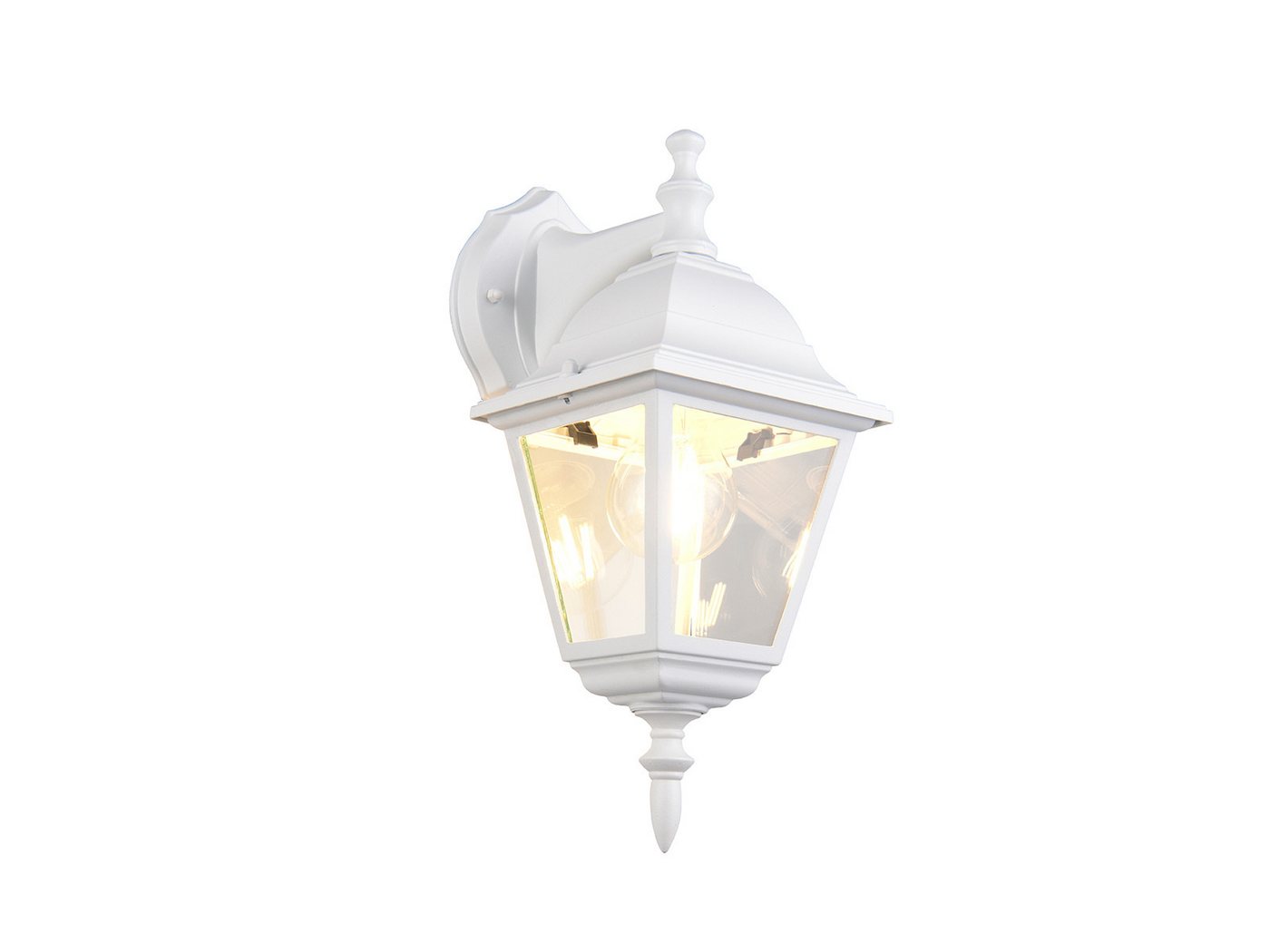 TRIO Leuchten LED Außen-Wandleuchte Landhausstil Laterne hängend Höhe 34cm, LED wechselbar, warmweiß, Außenleuchte zur Fassadenbeleuchtung, E27 Außenlampe Wand-Laterne
