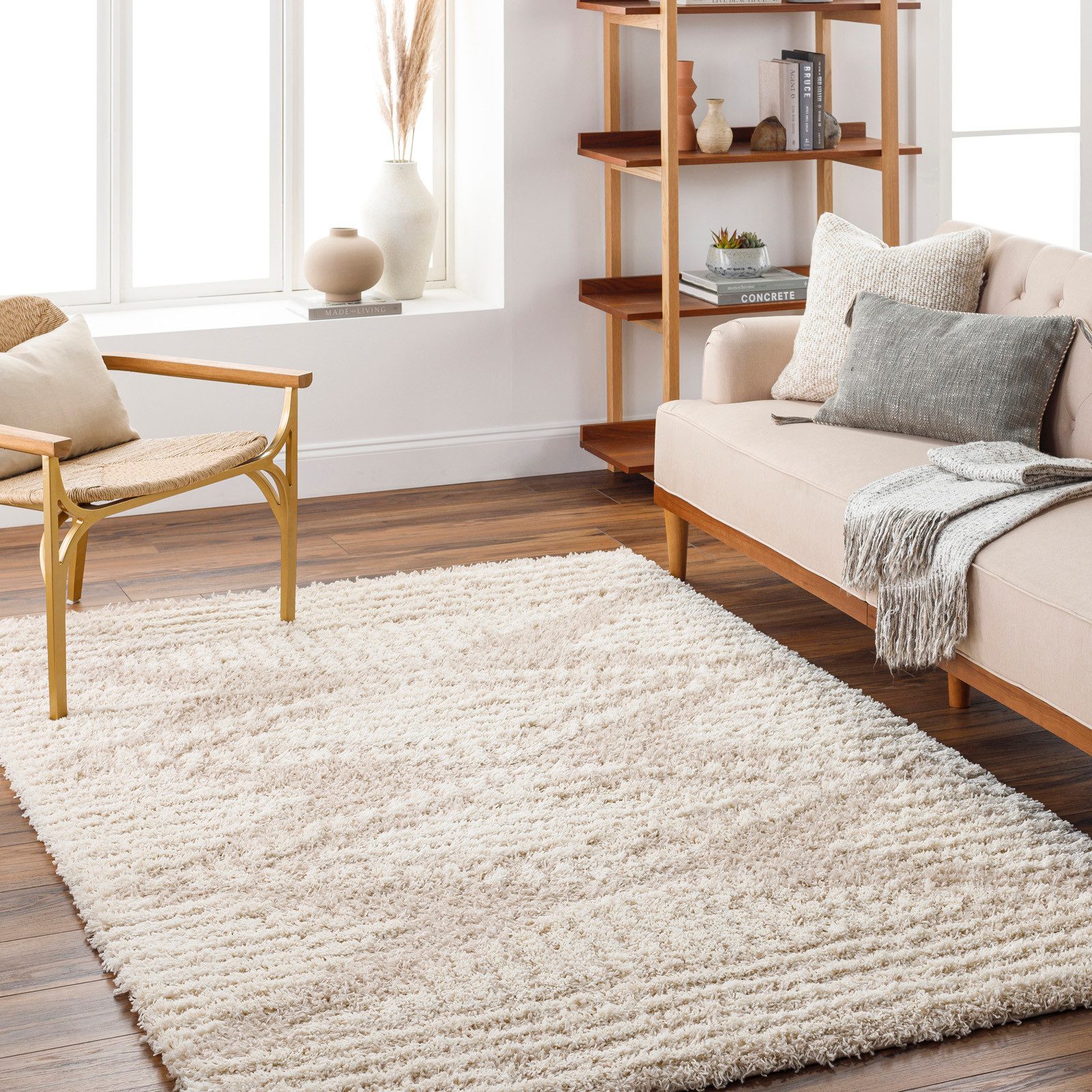 Livabliss Teppich TUZLA, rechteckig, Höhe: 62,53 mm, Moderner Shaggy Teppich mit besonders weichem Hochflor