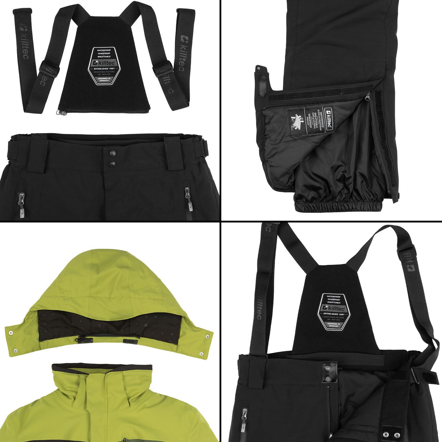 Killtec Skianzug Wintersport Herren Skijacke + Skihose, wasserdicht verschweißte Nähte - atmungsaktiver Stoff