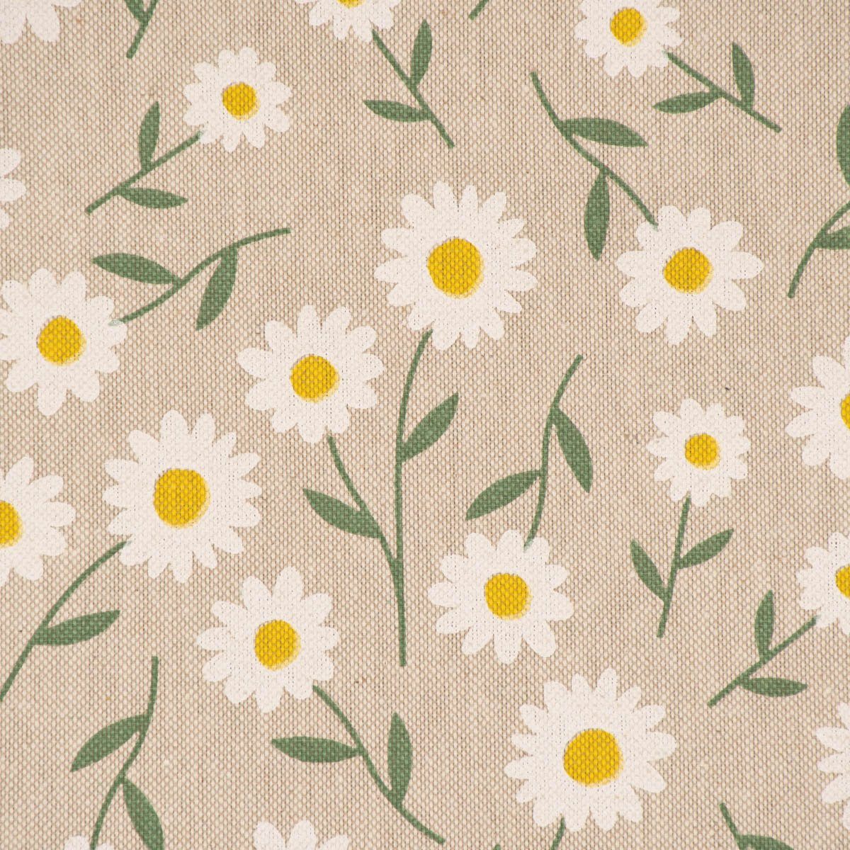 SCHÖNER LEBEN. Tischdecke SCHÖNER LEBEN. Tischdecke Gänseblümchen hellblau oder natur weiß, handmade