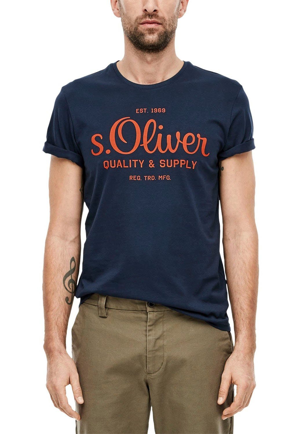 s.Oliver T-Shirt mit Frontprint, Aus 