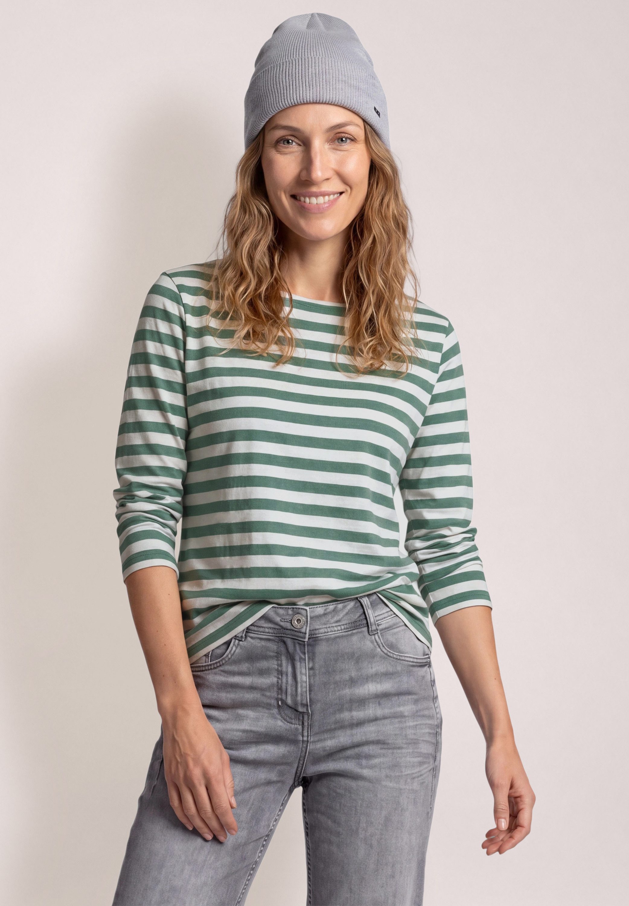 CECIL Langarmshirt aus reiner Baumwolle