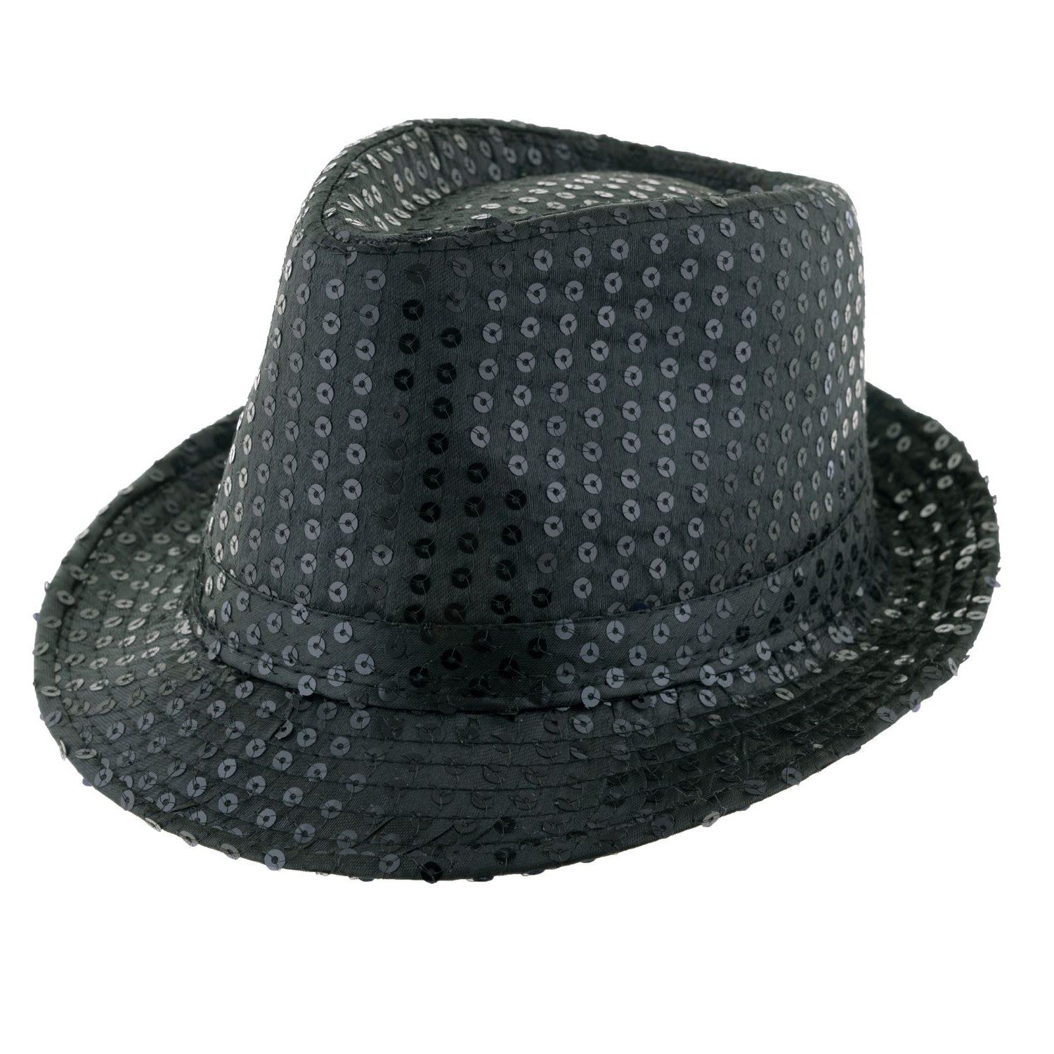 Funny Fashion Kostüm Popstar Hut mit Pailletten – Glitzer Partyhut günstig online kaufen