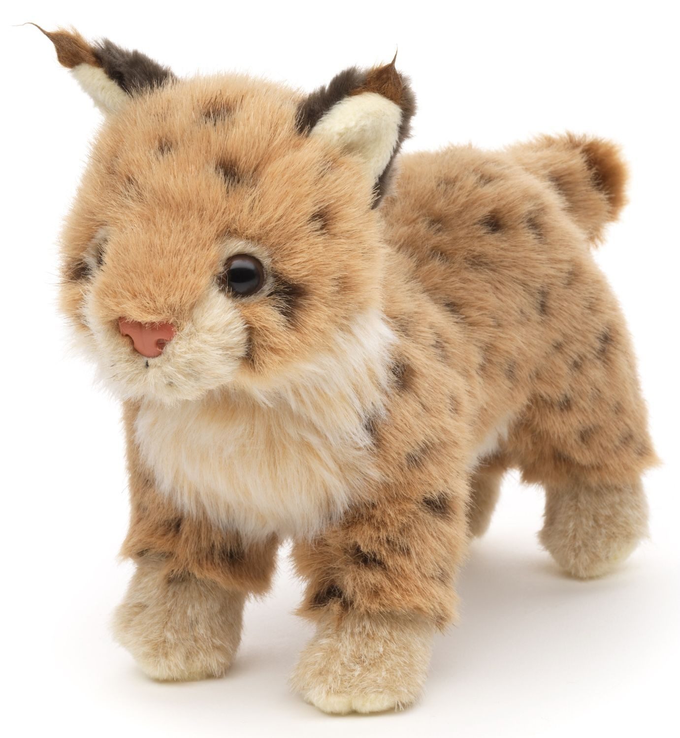 Teddys Rothenburg Kuscheltier Luchs Junges stehend 24 cm braun