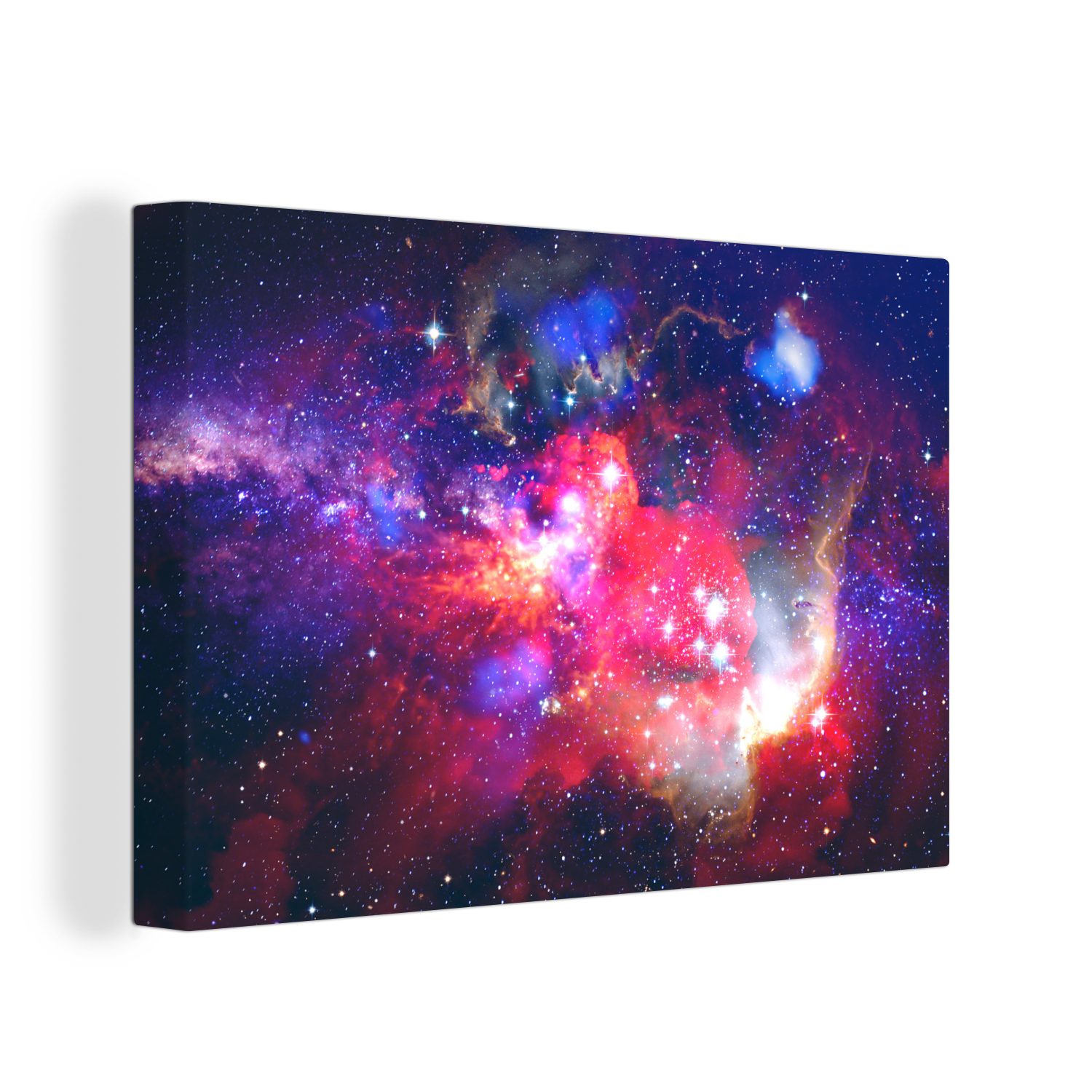 OneMillionCanvasses® Leinwandbild Universum - Farben - Weltraum, (1 St), Wandbild Leinwandbilder, Aufhängefertig, Wanddeko, 30x20 cm