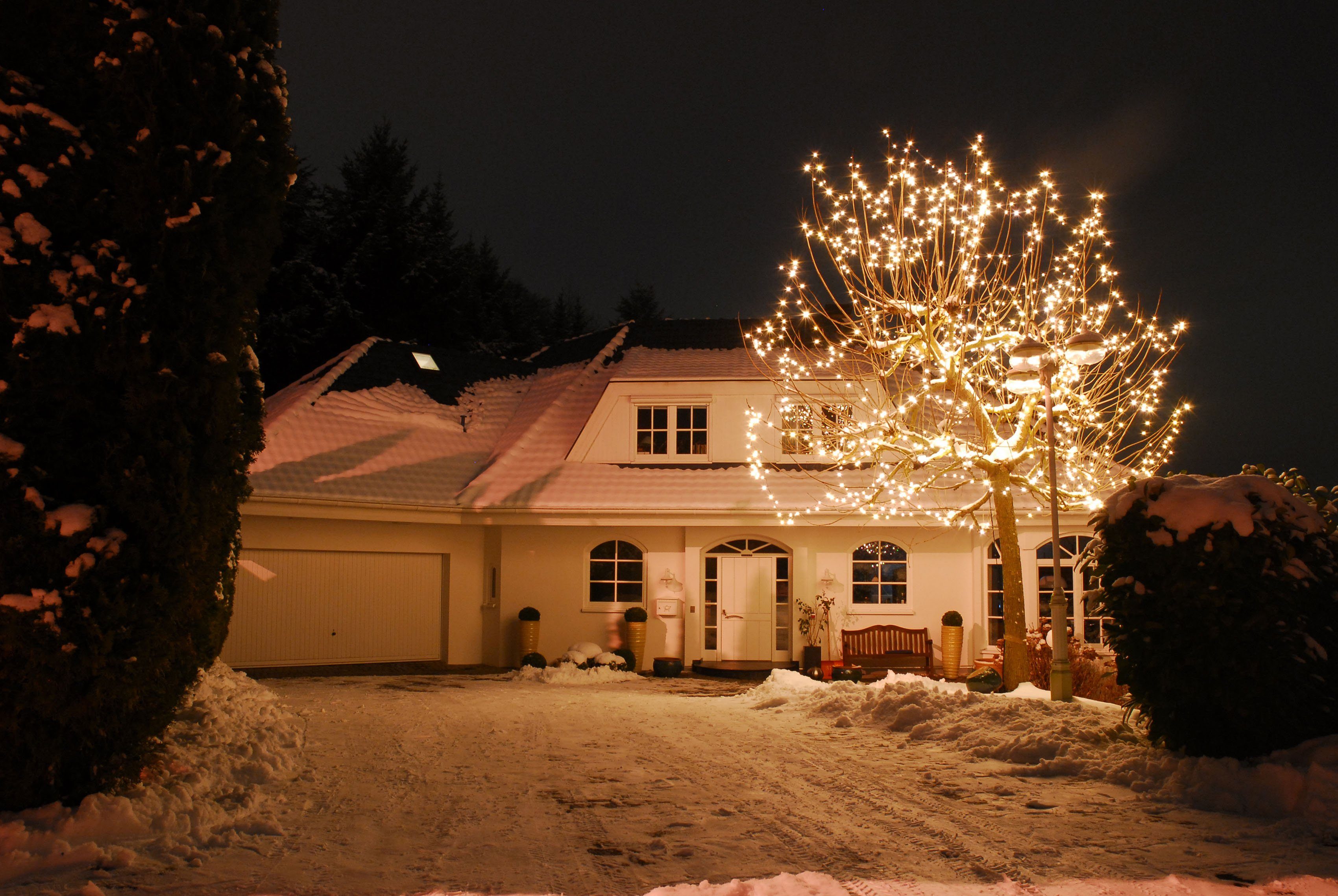 Weihnachtsdeko Minilichterkette, Dioden KONSTSMIDE LED-Lichterkette weiße aussen, 40-flammig, warm LED 40