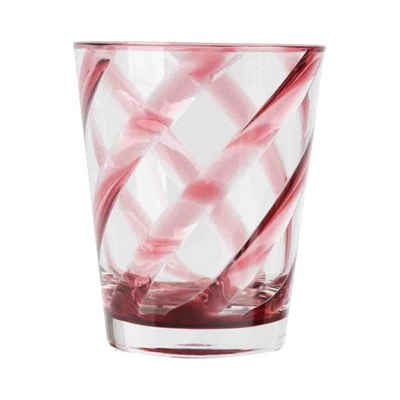 Kiom Becher Trinkglas Acryl 9x11 Spirale Cyclamen Transparent, Kunststoff