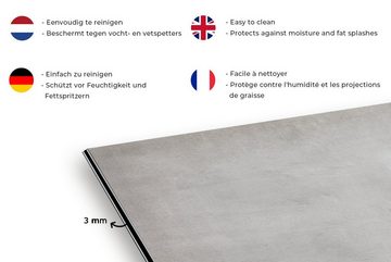 MuchoWow Küchenrückwand Beton - Grau - Zement - Industriell - Strukturiert, (1-tlg), 60x40 cm, Herdblende aus Wandschutz, Temperaturbeständig küchen