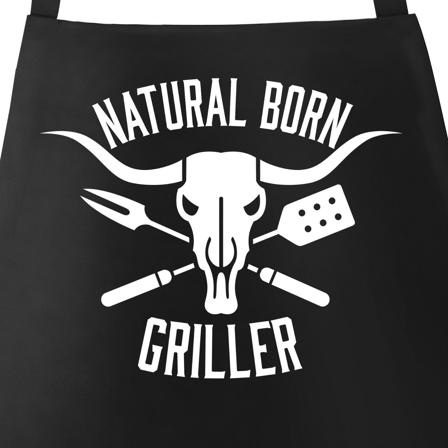 MoonWorks Grillschürze GrillSchürze für Männer mit Spruch Natural Born