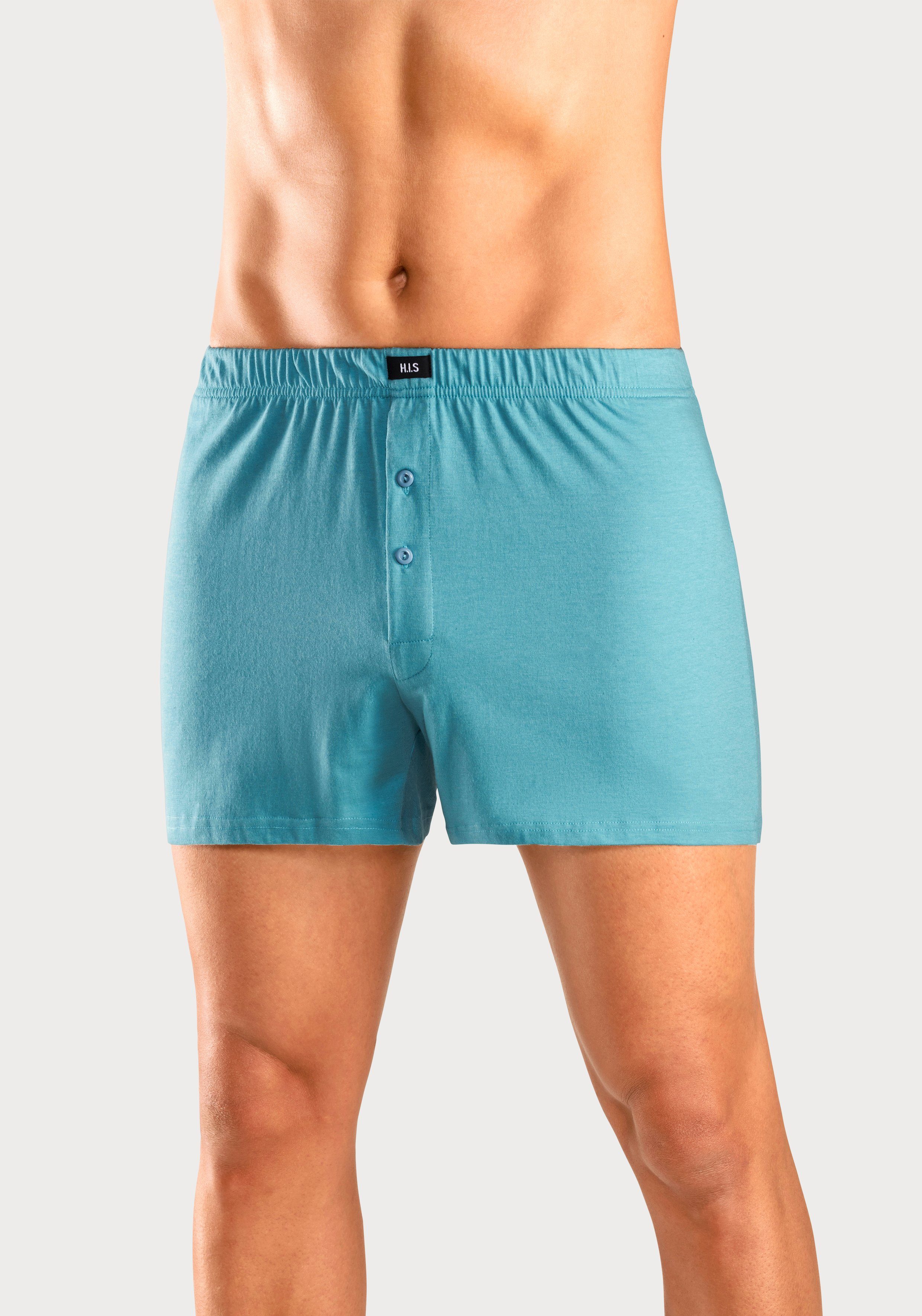 H.I.S Weiter Boxer Herren Boxer (Packung, 5-St) weite Passform, Komfortbund, aus Baumwoll-Stretch