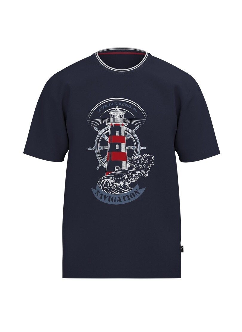 Trigema T-Shirt TRIGEMA T Shirt mit Leuchtturm Motiv (1-tlg) günstig online kaufen