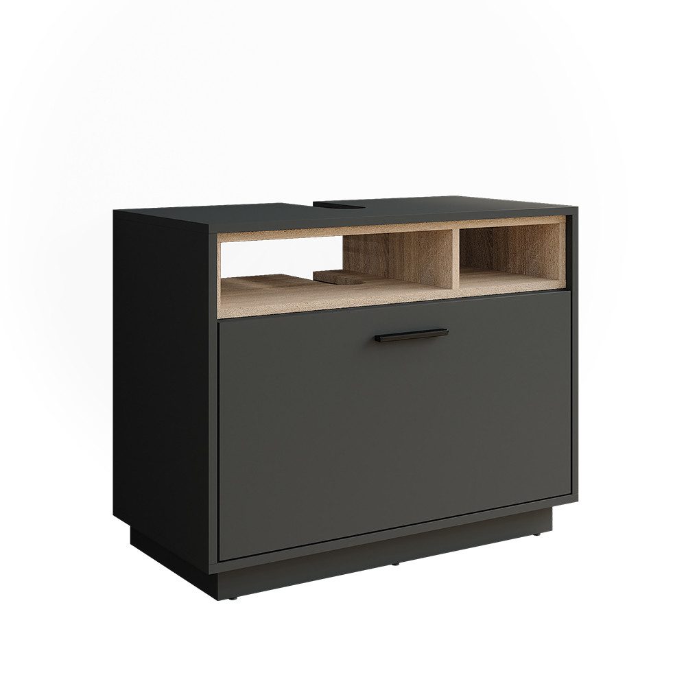 Vicco Waschbeckenunterschrank Beatrice, Anthrazit/Sonoma/Sonoma, 80 x 64 cm günstig online kaufen