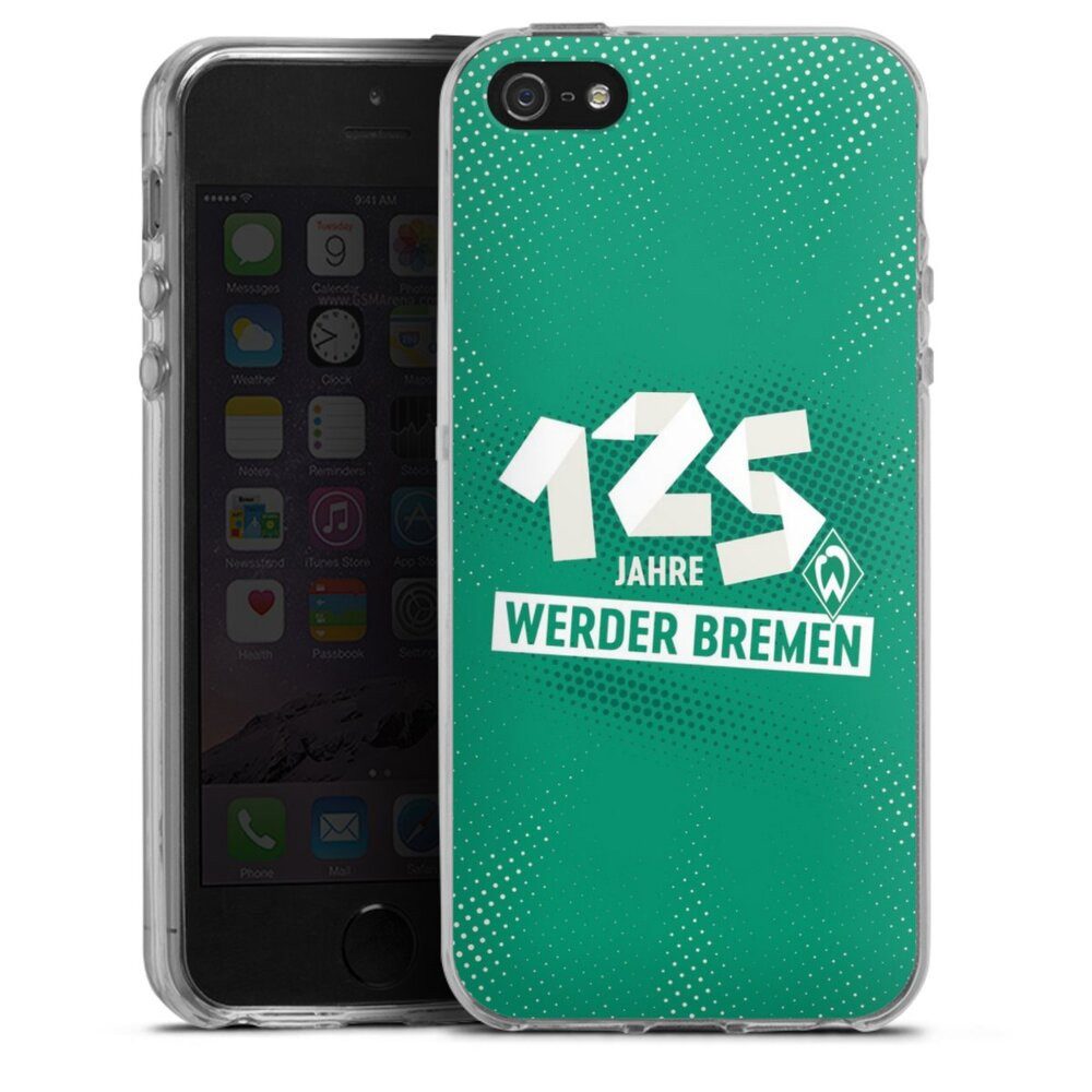 DeinDesign Handyhülle 125 Jahre Werder Bremen Offizielles Lizenzprodukt, Apple iPhone 5 Silikon Hülle Bumper Case Handy Schutzhülle