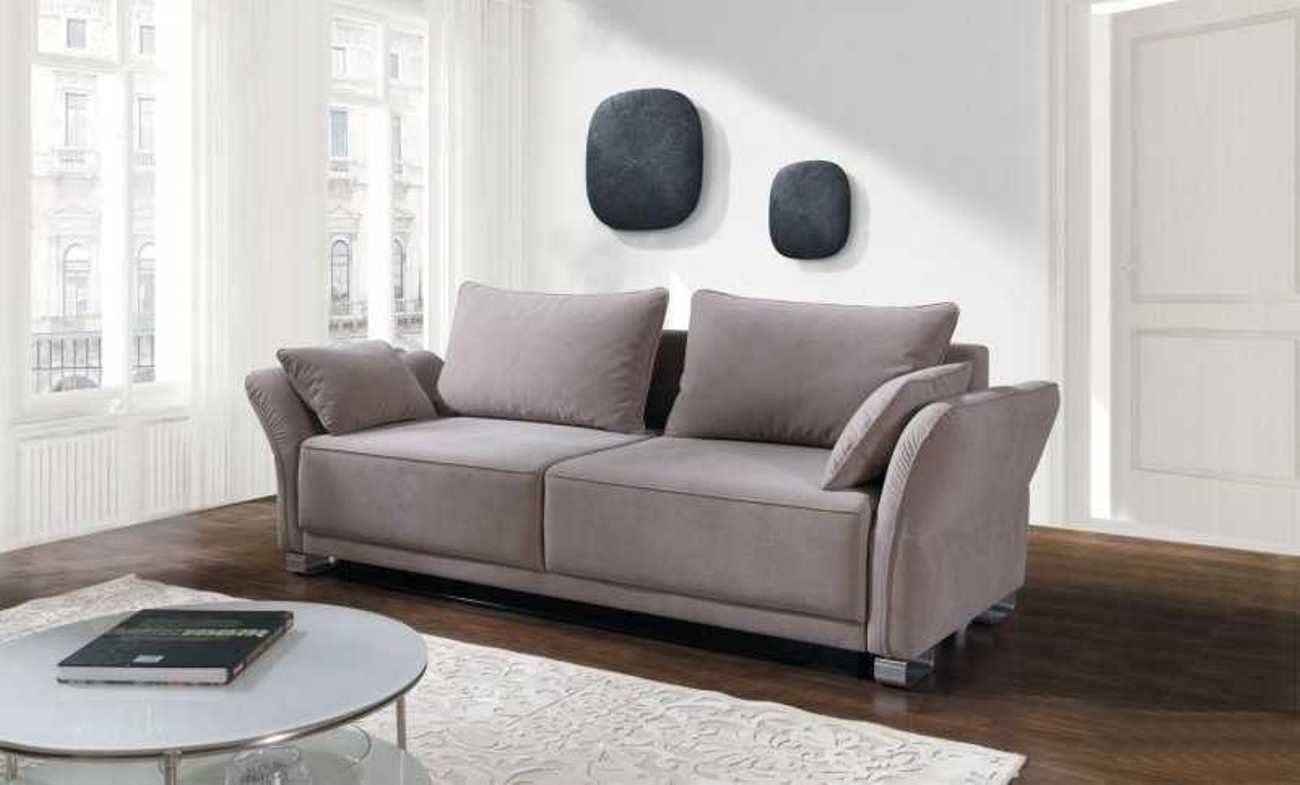JVmoebel 3-Sitzer 3 Sitz Sofa Couch Textil Polster Stoff Schlafsofa Bettfunktion Neu, Mit Bettfunktion