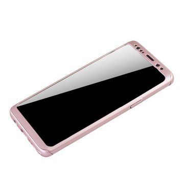 König Design Handyhülle Samsung Galaxy S9 Plus, Samsung Galaxy S9 Plus Handyhülle 360 Grad Schutz Full Cover Rosa
