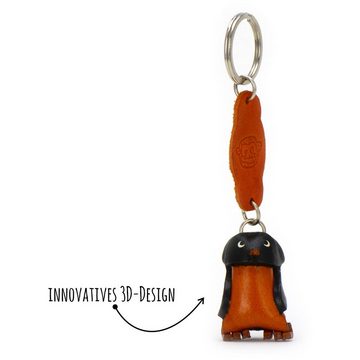 Monkimau Schlüsselanhänger Pinguin Schlüsselanhänger Leder Tier Figur (Packung)
