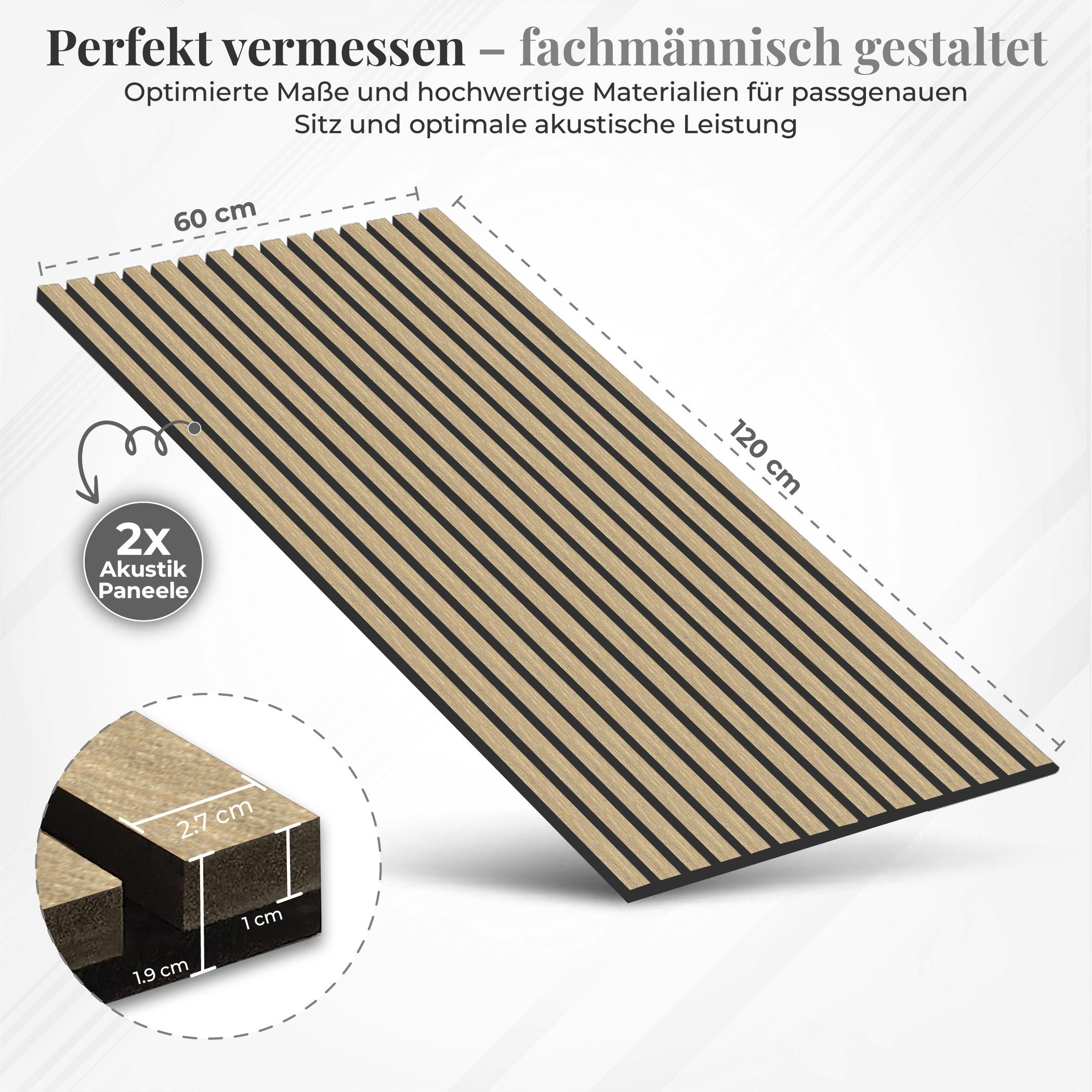 IZODEKOR 3D Wandpaneel IZODEKOR 3D Wandpaneele Holz Schalldämmung, Akustikp günstig online kaufen
