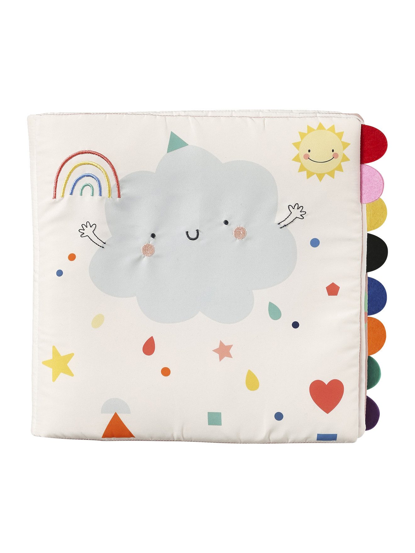 vertbaudet Stoffbuch Baby Activity-Stoffbuch, Farben und Formen