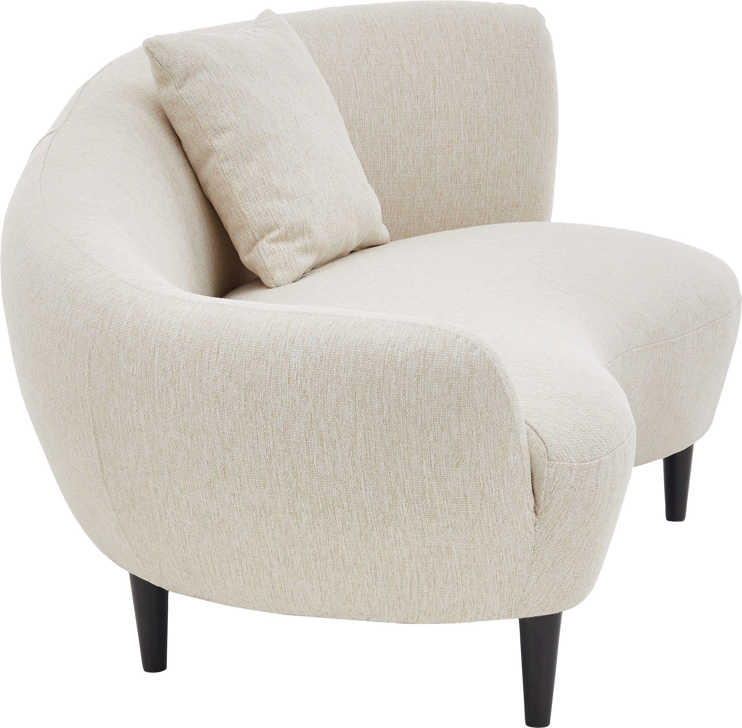 mit Chaiselongue Zierkissen im Nierenform-Sofa collection ATLANTIC home Originalbezug Olivia,