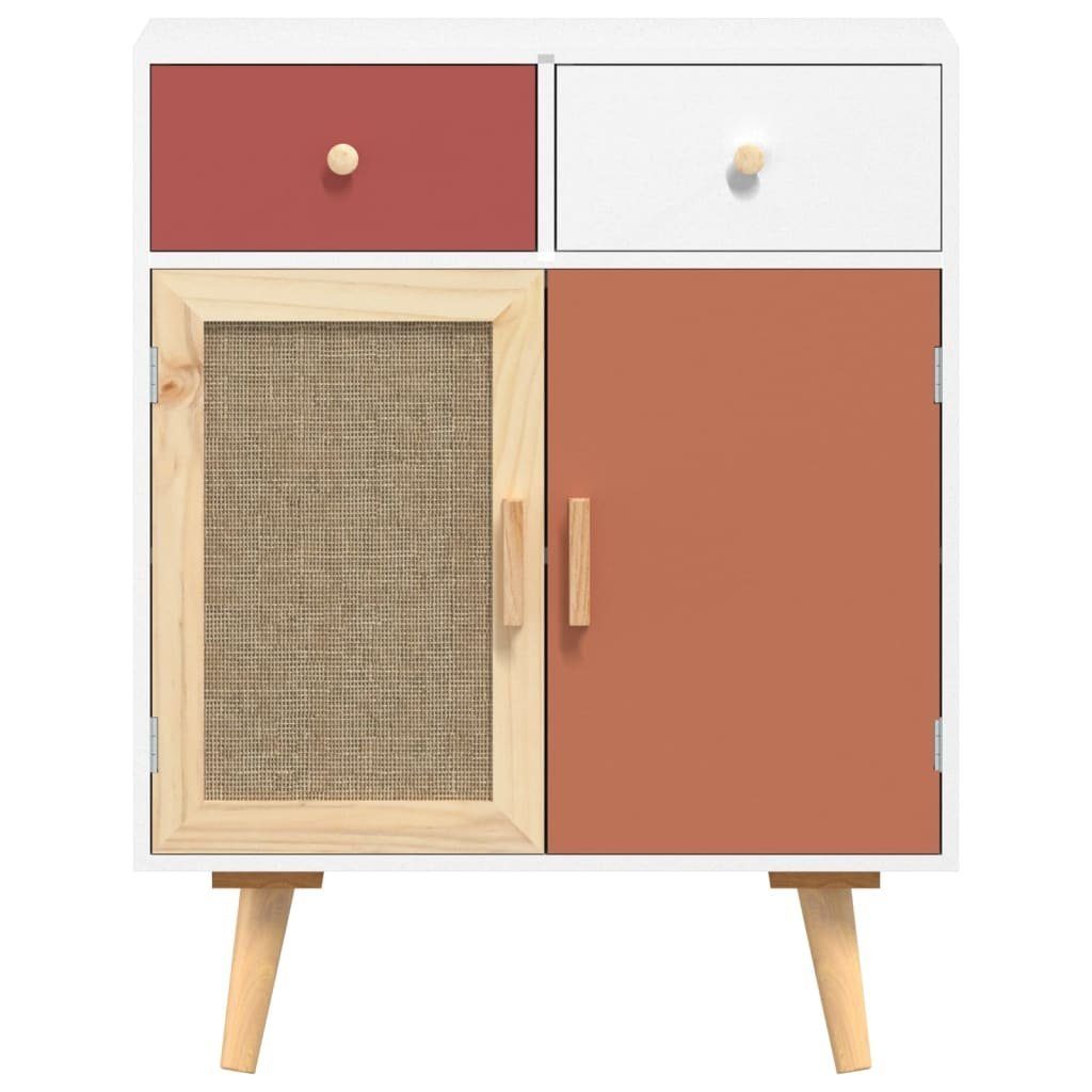 Fächerschrank (1-St) Weiß Holzwerkstoff mit Schubladen Sideboard cm 60x30x75,5 vidaXL