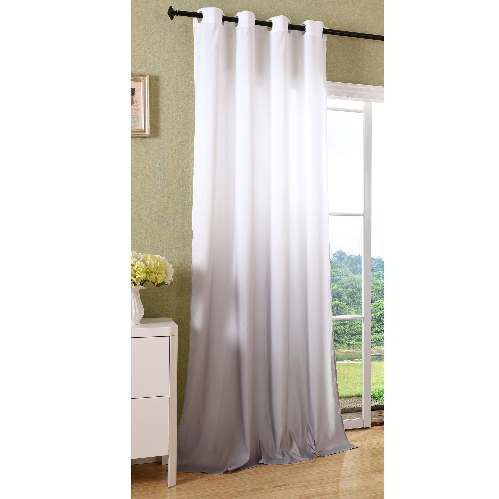 Gardinenbox Vorhang (1 St), Ösen, Microfaser, Farbverlauf Schal Microsatin günstig online kaufen