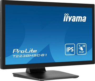 Iiyama 54.5cm (21,5) T2238MSC-B1 16:9 M-Touch HDMI+DP+USB retail TFT-Monitor (1920 x 1080 px, Full HD, 5 ms Reaktionszeit, IPS, Touchscreen, Lautsprecher, HDCP)