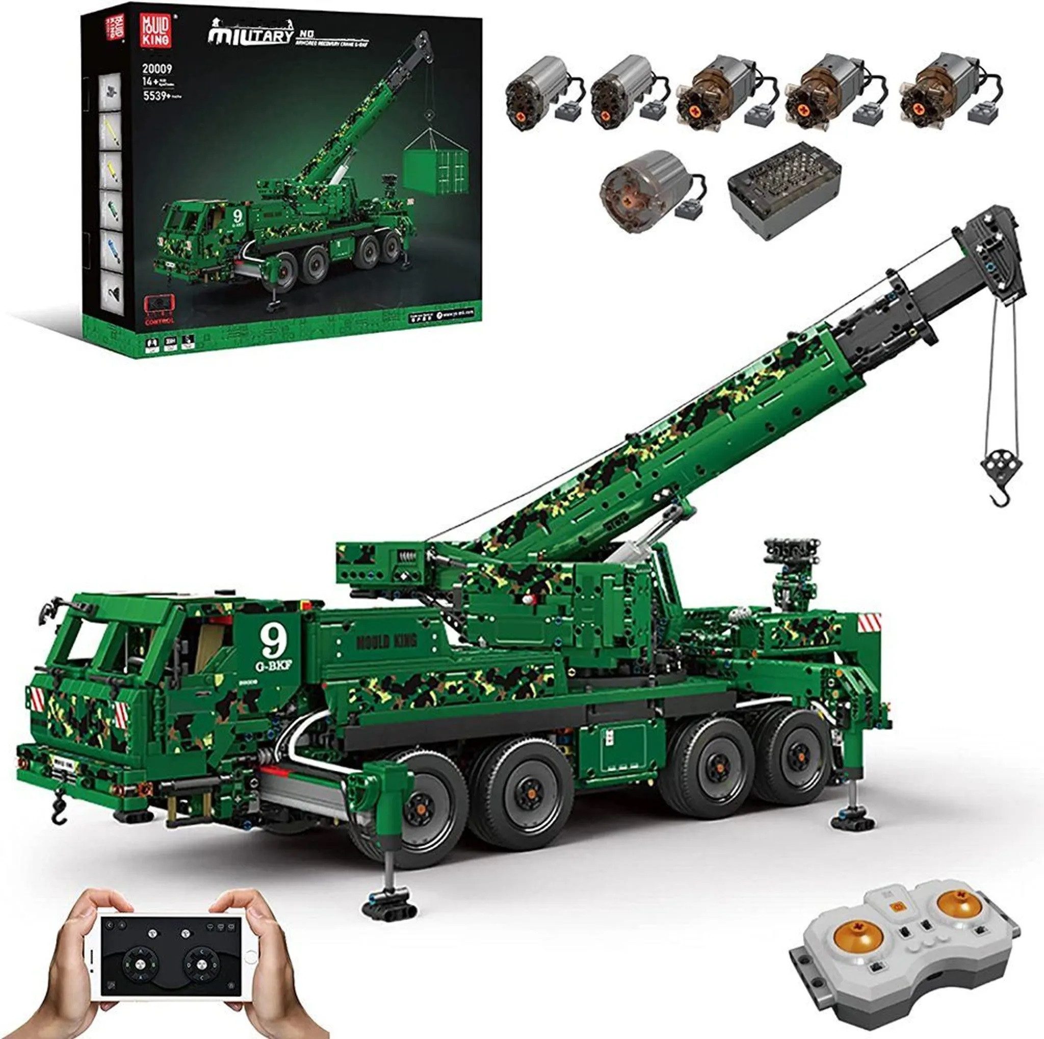 Mould King 20009 Gepanzertes Rettungsfahrzeug MOC Klemmbausteine 5539 Teile Konstruktionsspielsteine, (Set, 5539 St)