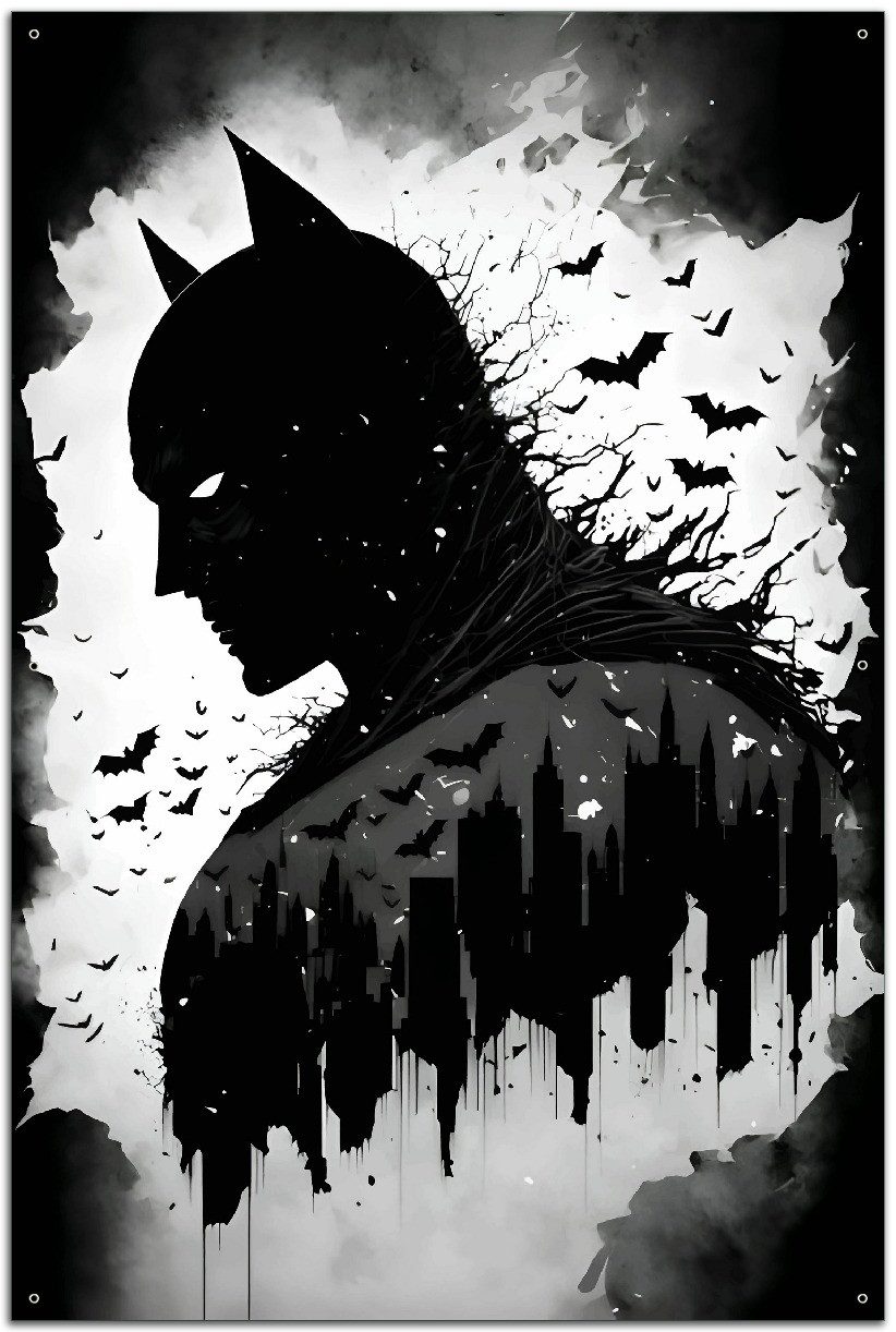 Wallario Sichtschutzzaunmatten Wächter über der Stadt