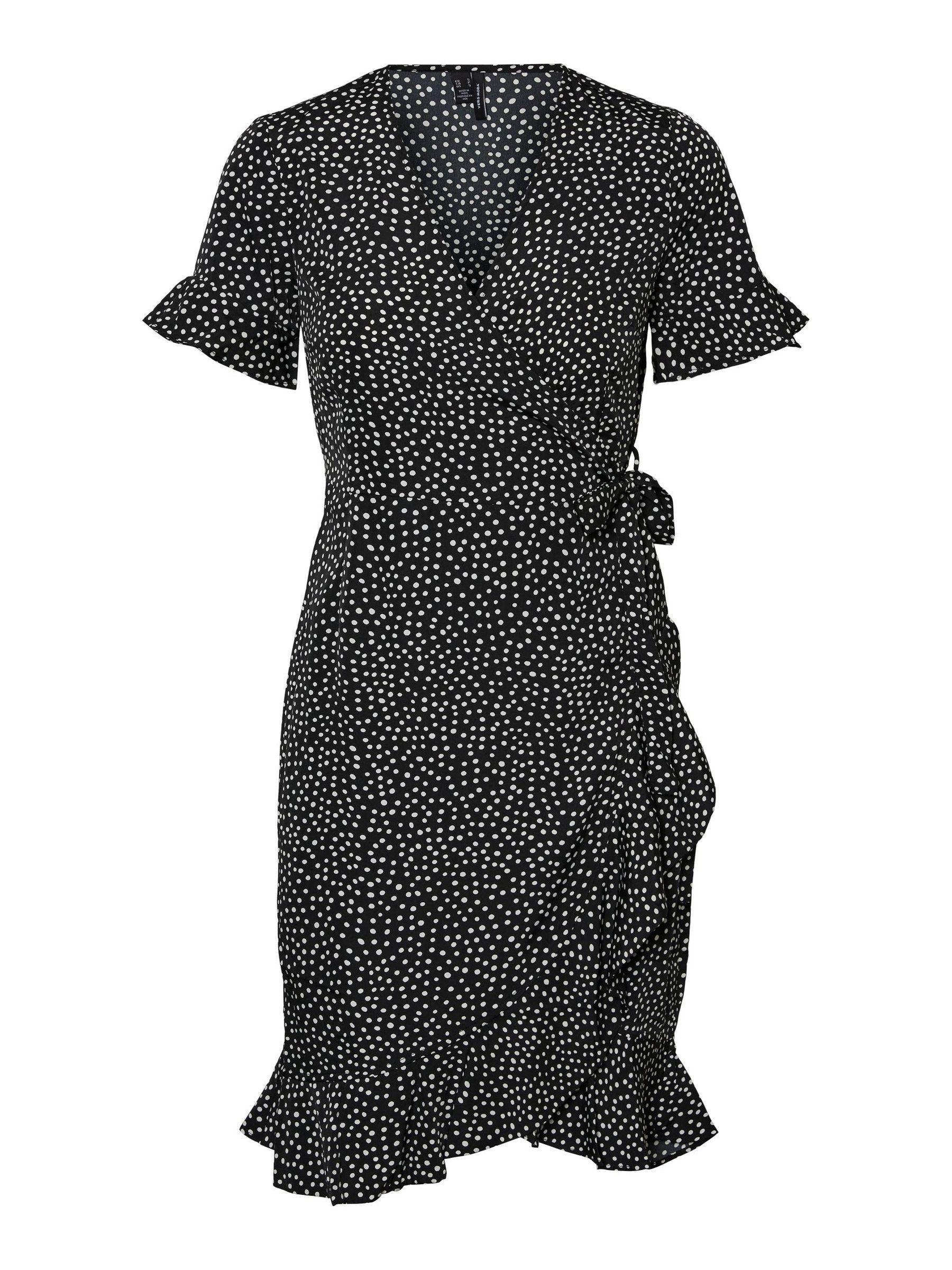 Vero Moda Shirtkleid Kurzes Wickel mit Rüschen VMHENNA (kurz) VMHENNA 2/4 W günstig online kaufen