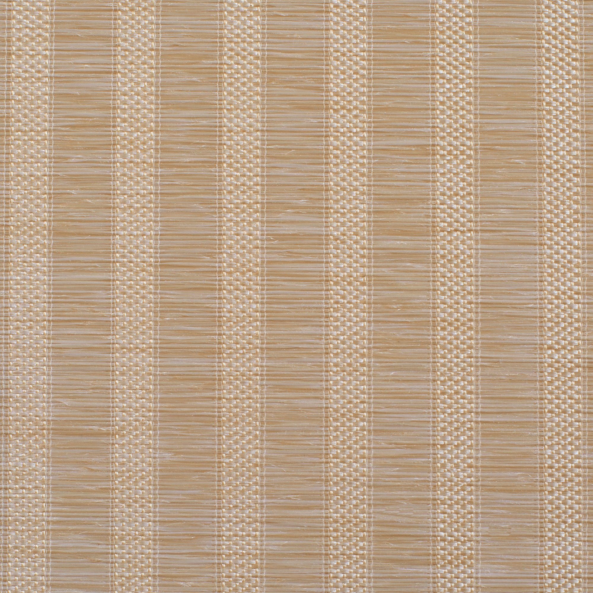 Doppelrollo Bambusgras-Op, oder "Bambus" Beige Klemm- DomDeco, Doppelrollo Schraubmontage extra Stoff-Streifen mit in breiten
