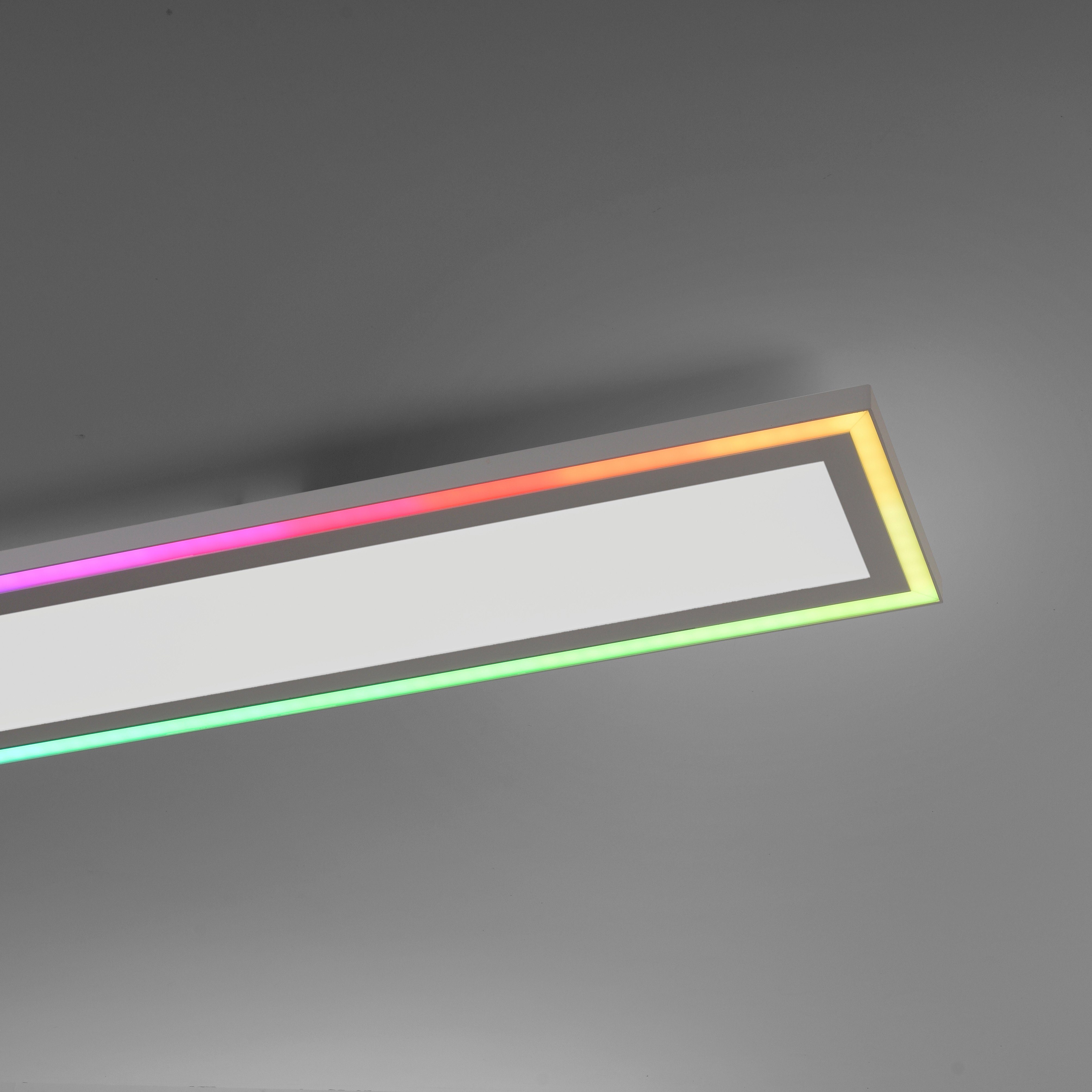 JUST LIGHT Deckenleuchte EDGING, LED fest integriert, warmweiß - kaltweiß, LED, CCT - über Fernbedienung, RGB-Rainbow, dimmbar, Funk inkl.