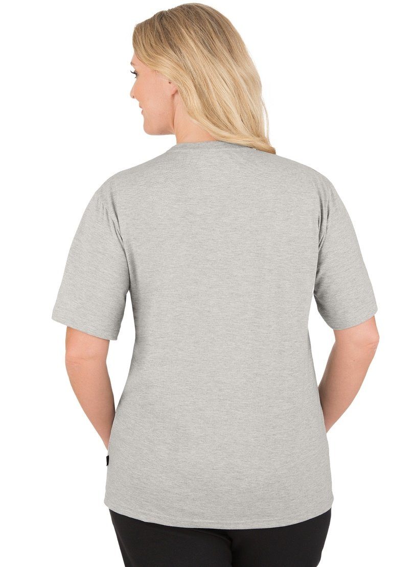 grau-melange TRIGEMA T-Shirt DELUXE T-Shirt Baumwolle Trigema