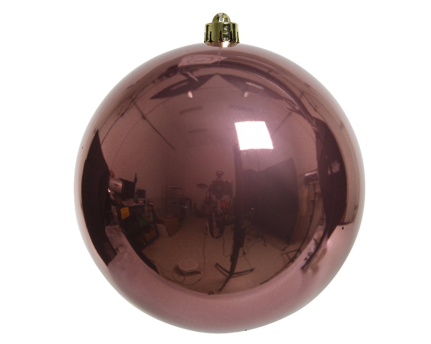 Weihnachtsbaumkugel, 1 decorations samtpink Kunststoff Stück Decoris season 14cm Weihnachtskugeln