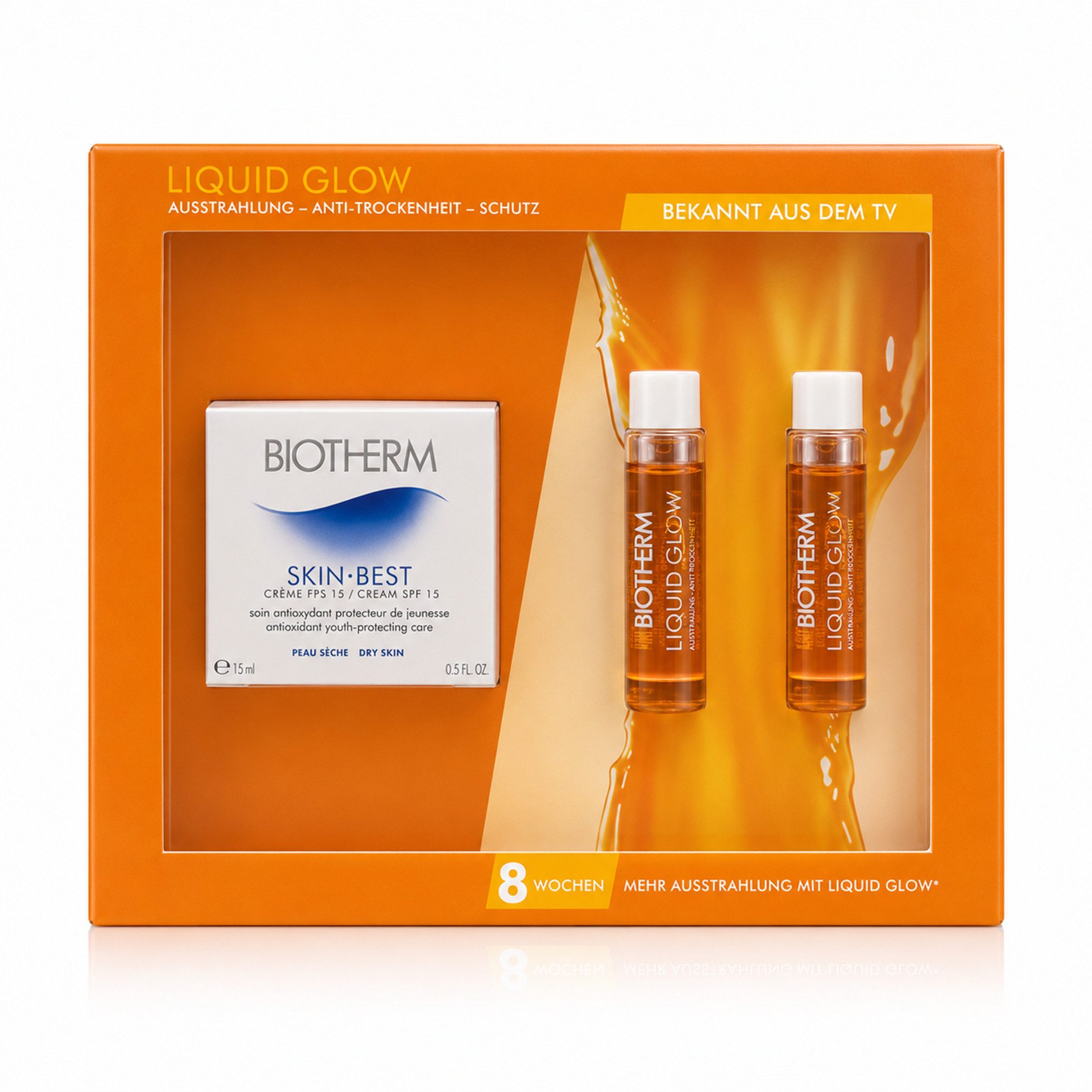 BIOTHERM Feuchtigkeitscreme Biotherm Skin Best Cream 15ml Trockene Haut + Liquid glow 2x5ml