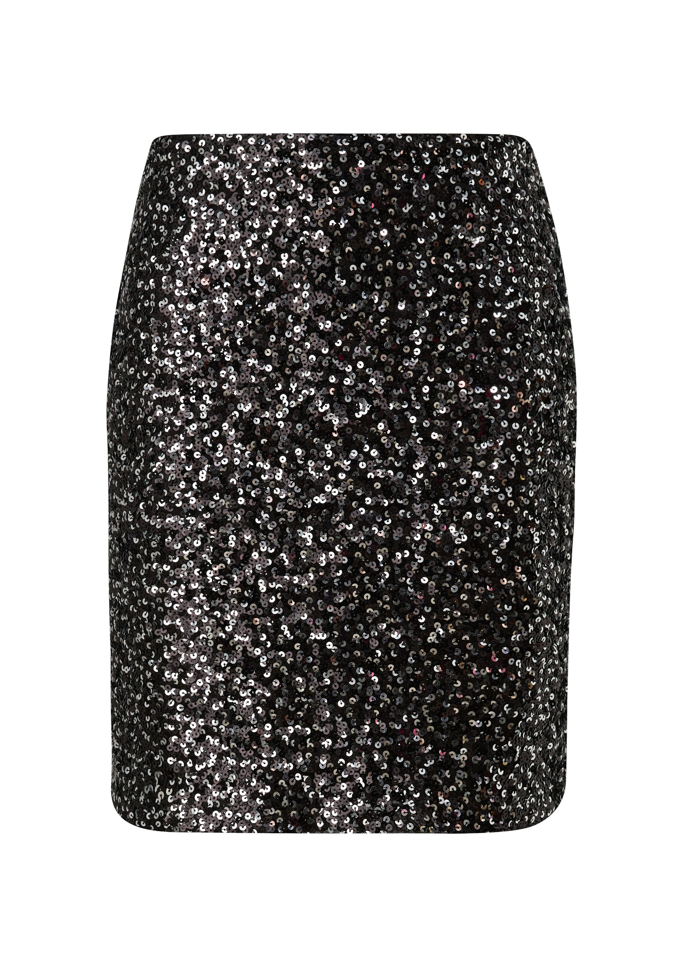 s.Oliver Minirock Rock Kurzer Mesh-Rock mit Pailletten