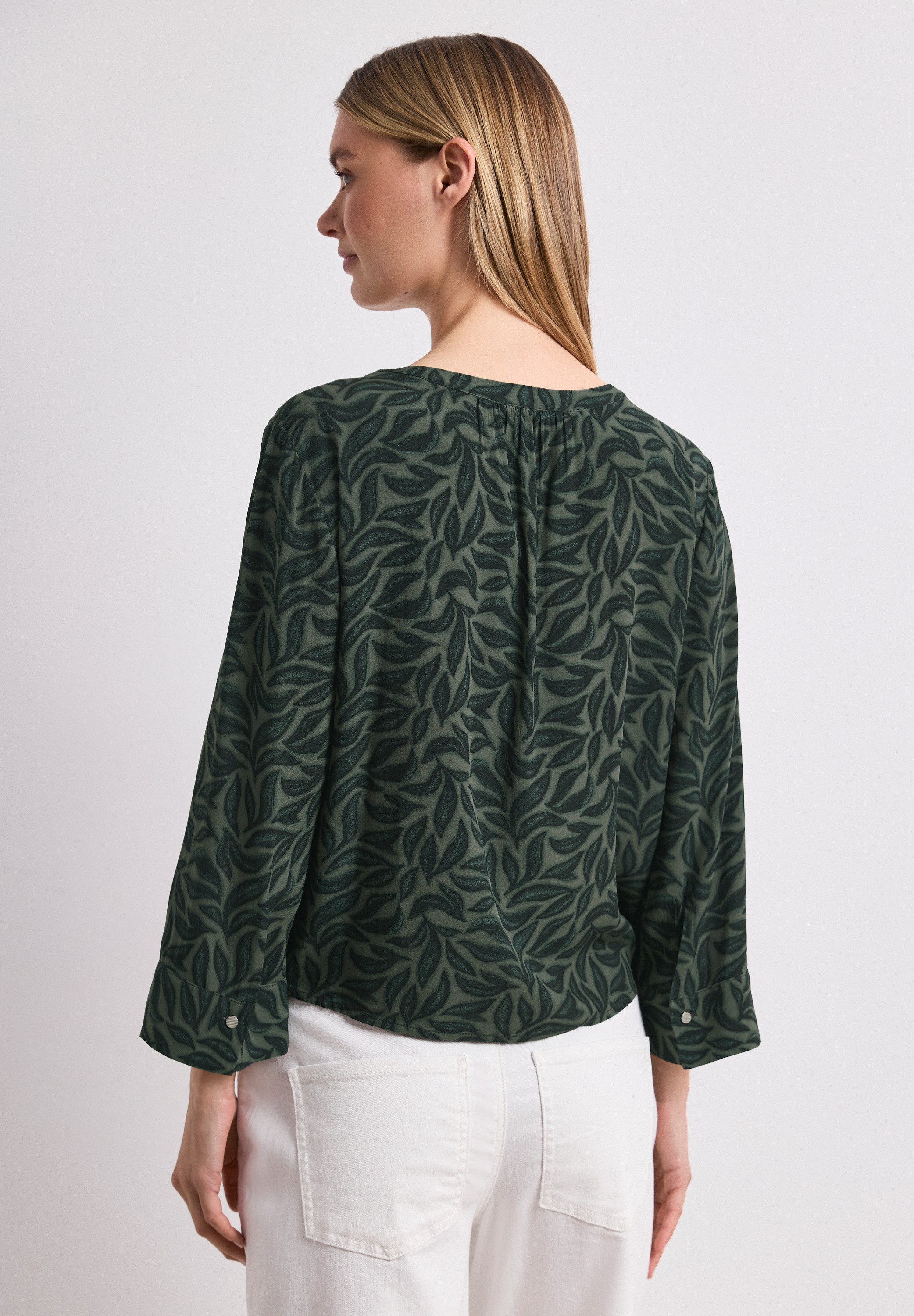 STREET ONE Druckbluse 3/4-Arm Sommerbluse mit floralem Muster