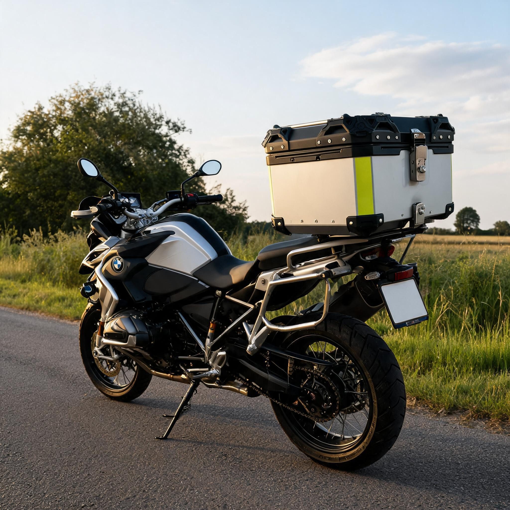 GarveeMore Topcase Top Case Moto 45L Koffer Motorrad aus Aluminium mit Sicherheitsschloss