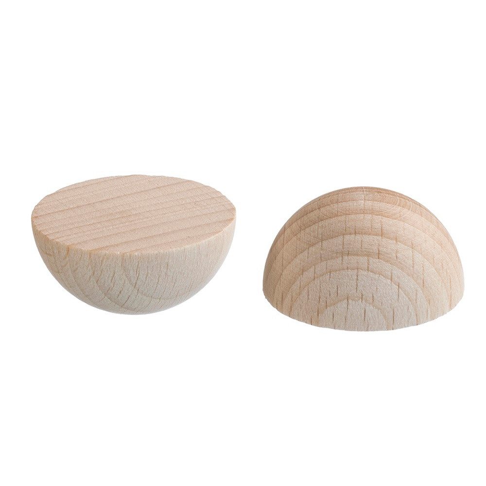 efco creative Ремесленные бусы Basteln, Holz, Holzartikel, Halbkugeln, Halbkugel roh, (6-tlg), Bastelartikel