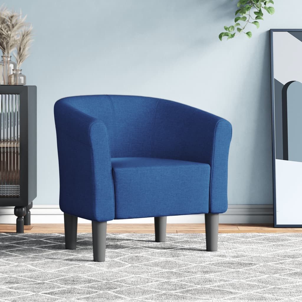 furnicato Cocktailsessel Moderner Clubsessel Blau 70 x 56 x 68 cm mit Stoffbezug und (1-St), Bequemer Sessel mit weicher Polsterung für das Wohnzimmer oder Büro