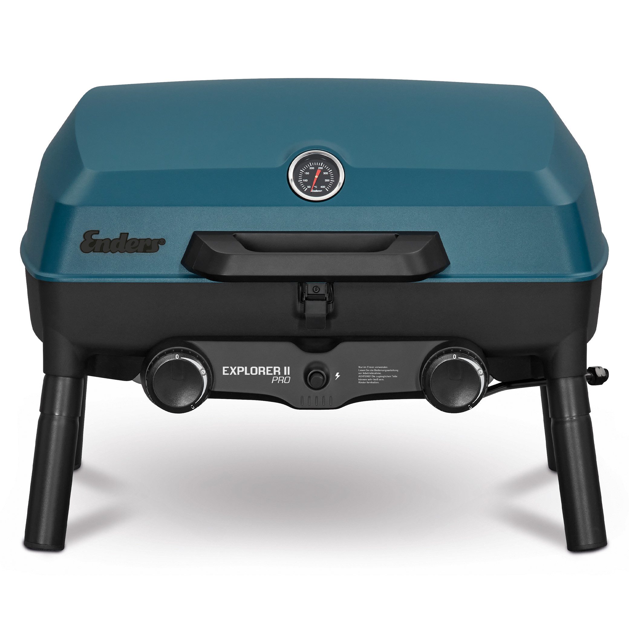 Enders® Gasgrill Explorer II Pro Gas Grill Camping Gasgrill 2 Brenner inkl. Thermometer