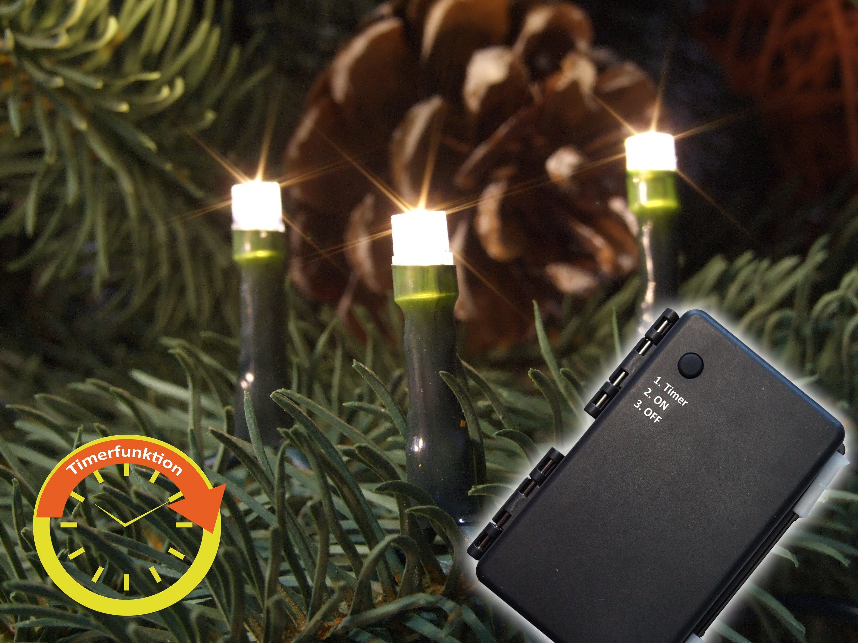 Star-Max LED Lichtleiste LED Batterielichterkette, 120 LEDs, Außenbereich, günstig online kaufen