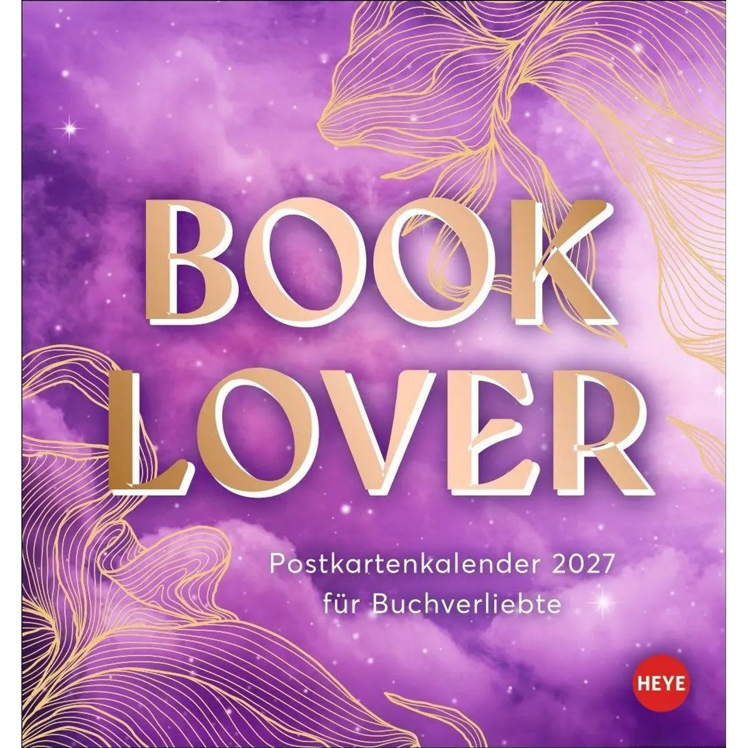 HEYE Monatskalender Book Lover Postkartenkalender 2027 - Postkarten für Buchverliebte