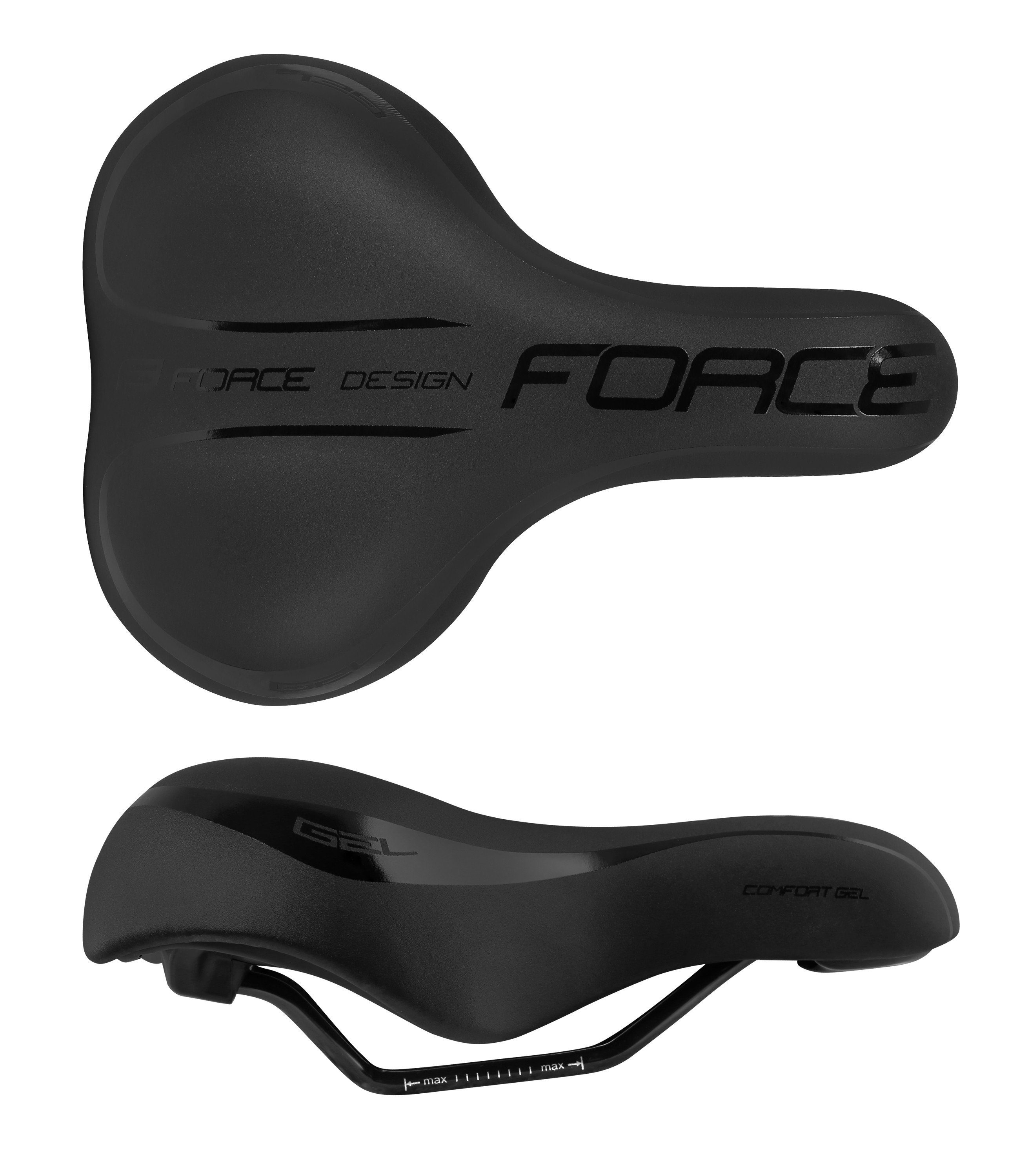 FORCE Fahrradsattel Sattel FORCE COMFORT GEL LADY