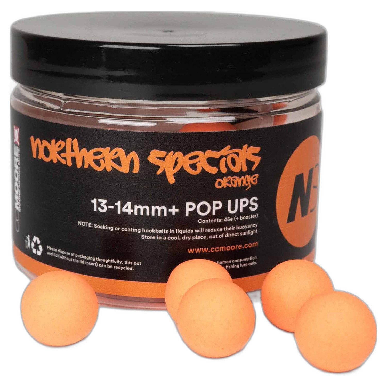 CC Moore Fischboilies NS1 Pop Ups + Orange 13-14mm (45)