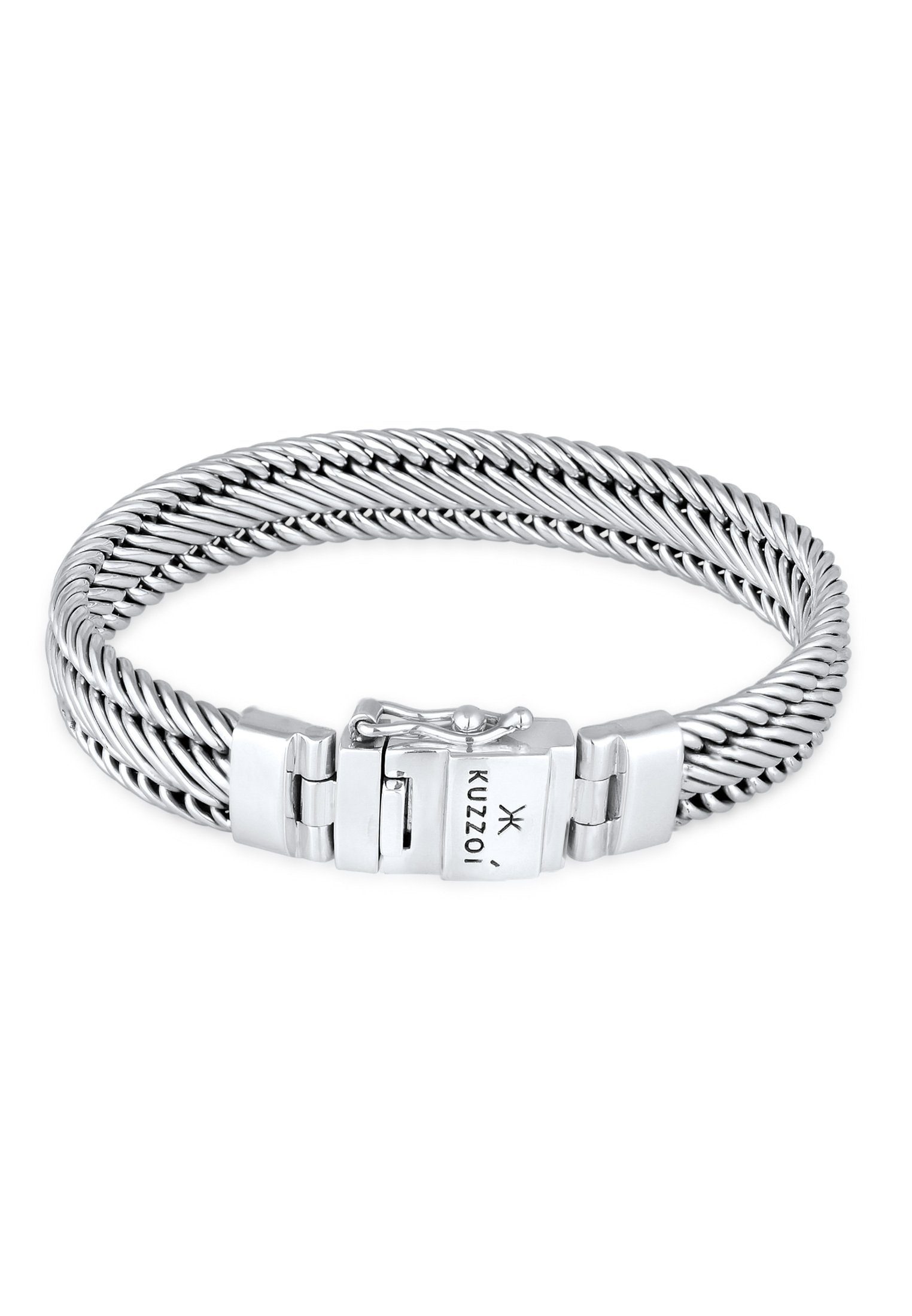 Kuzzoi Silberarmband Herren Gliederarmband Geflochten 925 Silber günstig online kaufen