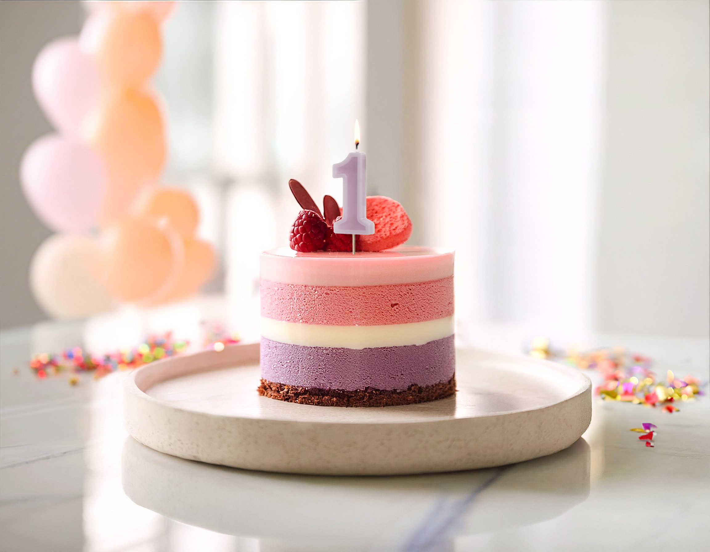 partydeco Geburtstagskerze Kerzenzahl #1, 6 cm günstig online kaufen