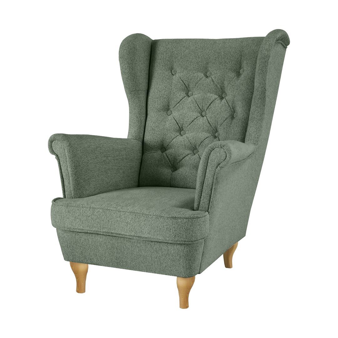Beautysofa Ohrensessel Sessel FALCO Chesterfield Wohnzimmersessel günstig online kaufen